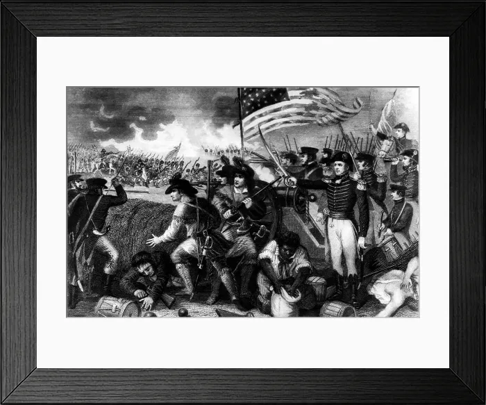 Framed Print : The Battle of New Orleans with Andrew Jackson at the barricade. ca. 1810s. Courtesy: CSU Archives / Everett Collection