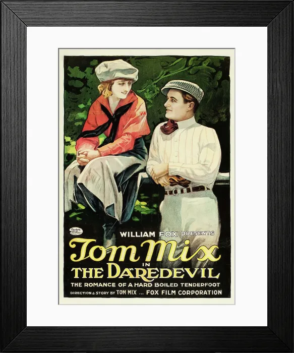 Framed Print : THE DAREDEVIL, from left: Eva Novak, Tom Mix, 1920, TM and Copyright 20th Century Fox Film Corp. All rights reserved. / courtesy Everett Collection