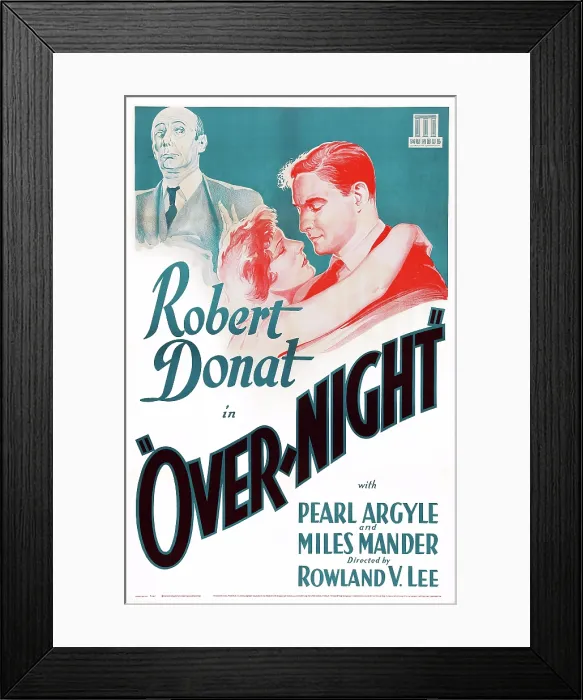 Framed Print : THAT NIGHT IN LONDON, (aka OVER NIGHT), US poster art, center: Pearl Argyle; right: Robert Donat, 1932