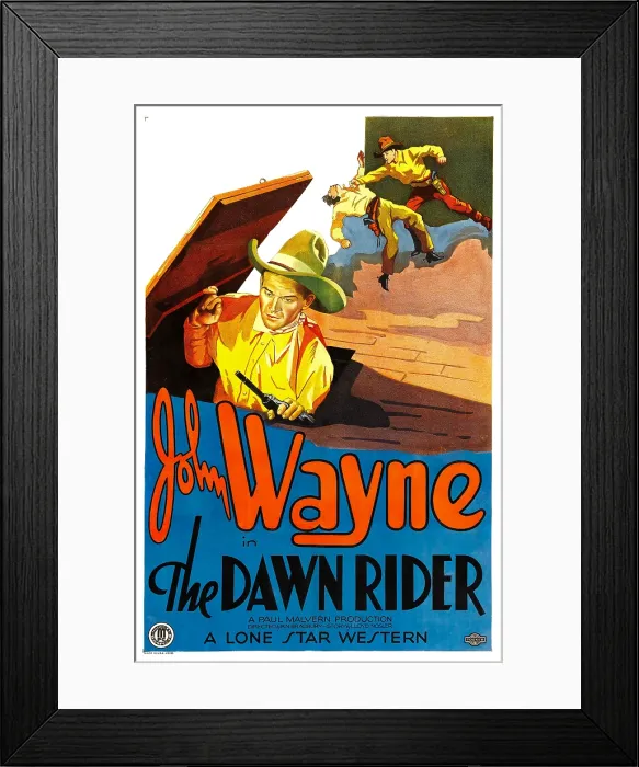 Framed Print : THE DAWN RIDER, left: John Wayne, 1935 Framed Print : THE DAWN RIDER, left: John Wayne, 1935