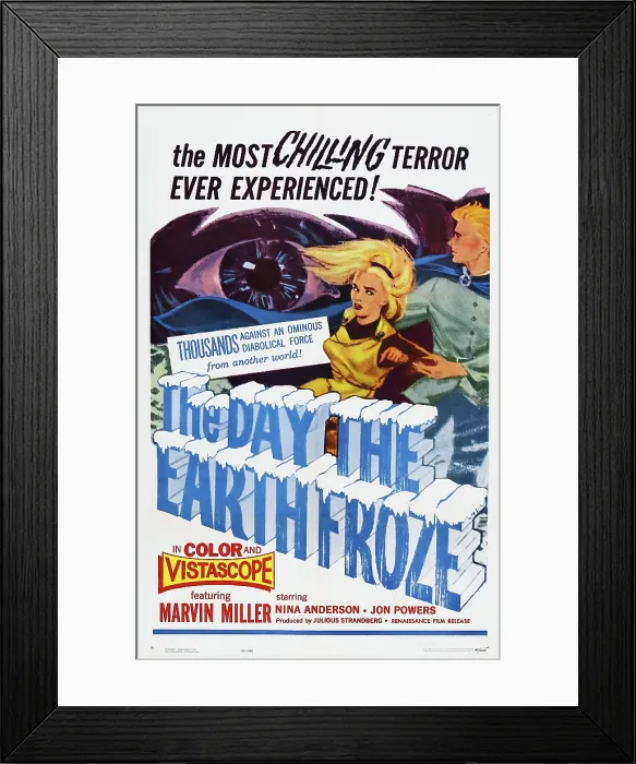 Framed Print : THE DAY THE EARTH FROZE, US poster, Nina Anderson, Jon Powers, 1959