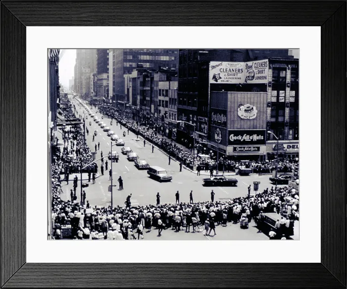 Framed Print : ROBERT KENNEDY, funeral procession for Senator Robert F. Kennedy on 34th St. NYC, June 8, 1968. Courtesy: CSU Archives  /  Everett Collection