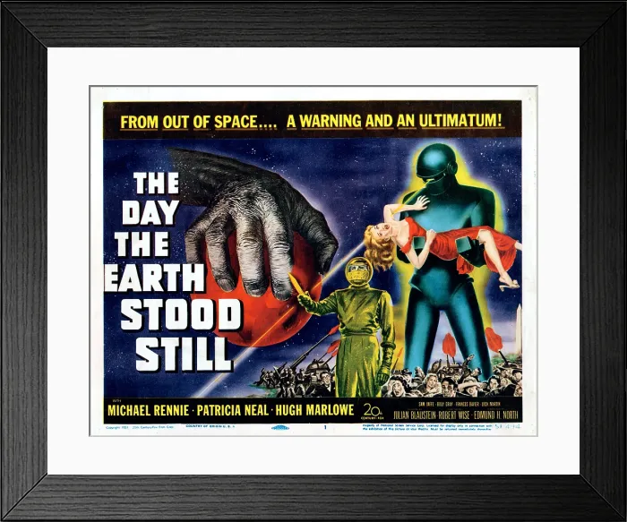 Framed Print : THE DAY THE EARTH STOOD STILL, US poster, 1951, TM and Copyright 20th Century Fox Film Corp. All rights reserved. / courtesy Everett Collection
