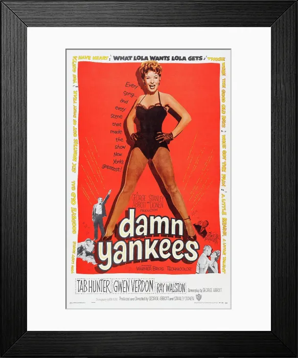 Framed Print : DAMN YANKEES, Ray Walston, Gwen Verdon, Tab Hunter, 1958