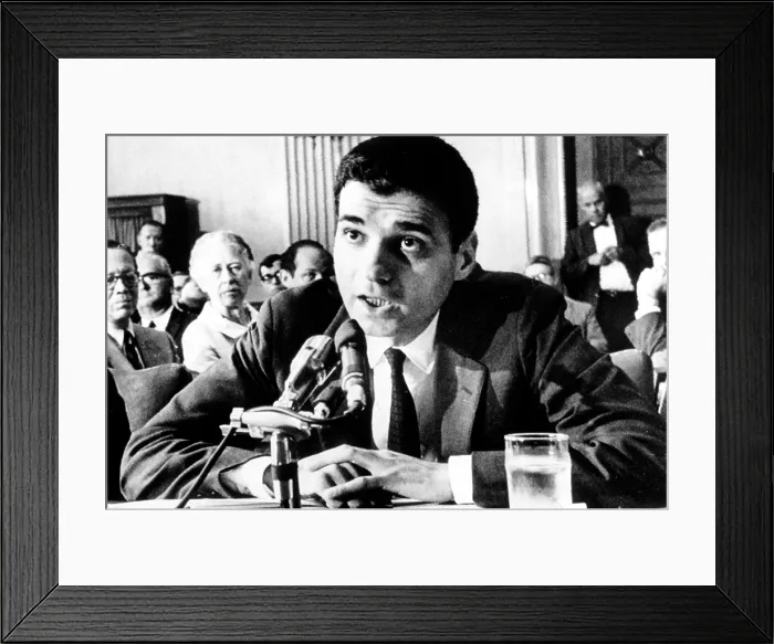 Framed Print : Ralph Nader testifying at a Senate Labor hearing, 7 / 2 / 68. Courtesy: CSU Archives  /  Everett Collection