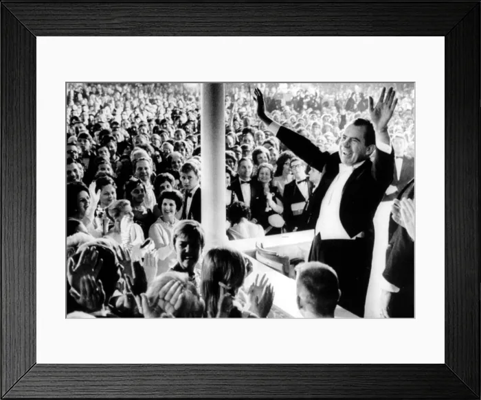 Framed Print : Richard Nixon at inaugural ball, Washington, D.C. 01-20-1969.. Courtesy: CSU Archives  /  Everett Collection