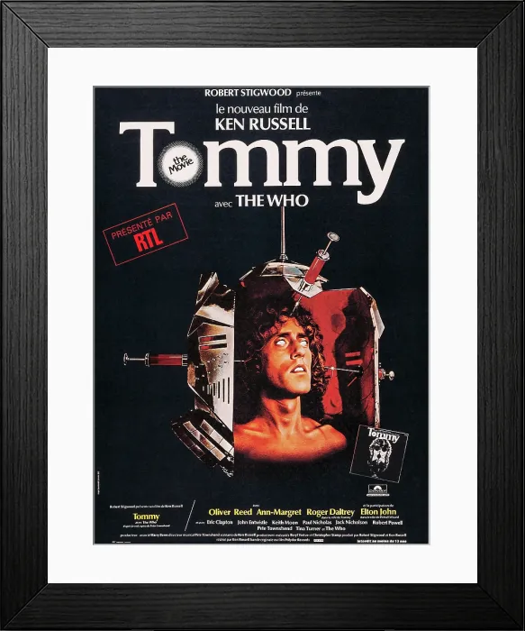 Framed Print : TOMMY, Roger Daltrey on French poster art, 1975 Framed Print : TOMMY, Roger Daltrey on French poster art, 1975