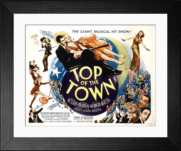 Framed Print : TOP OF THE TOWN, center from left: George Murphy, Doris Nolan, 1937