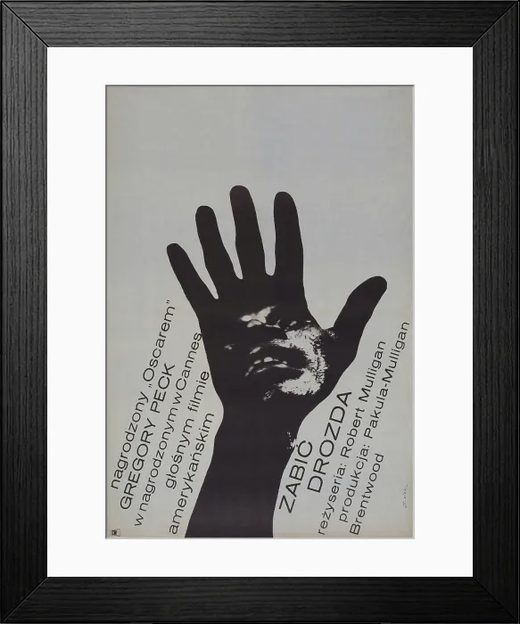Framed Print : TO KILL A MOCKINGBIRD, (ZABIC DROZDA), Polish poster, Brock Peters, 1962