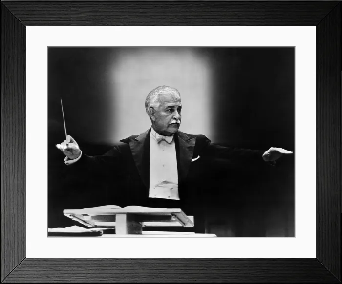 Framed Print : Boston Pops Orchestra conductor, Arthur Fiedler. July 1961. Courtesy: CSU Archives / Everett Collection