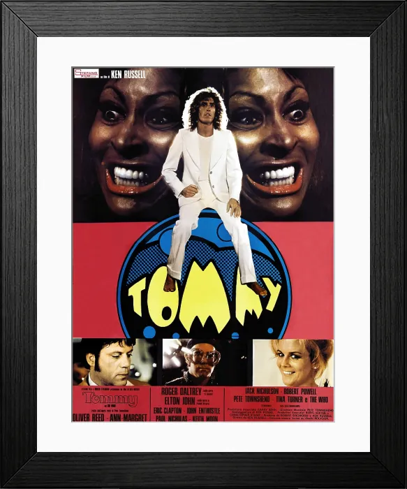 Framed Print : TOMMY, Tina Turner (top), Roger Daltrey (seated), bottom form left: Oliver Reed, Elton John, Ann-Margret, 1975