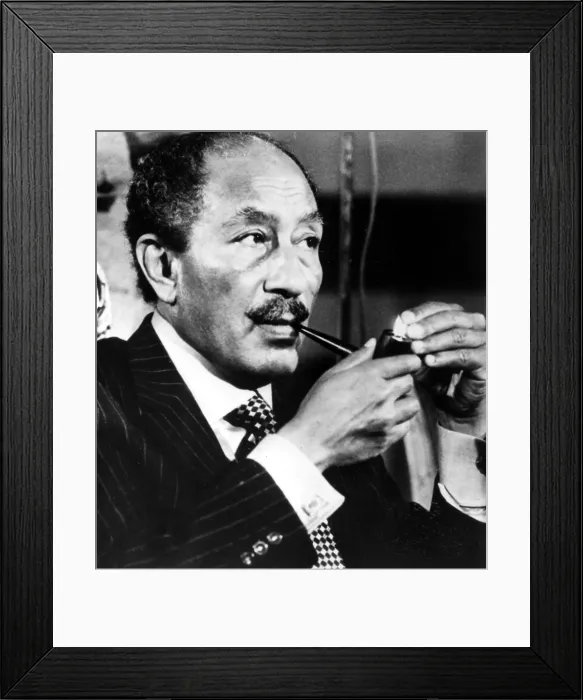 Framed Print : Anwar Sadat, Egyptian President, c. 1978.. Courtesy: CSU Archives  /  Everett Collection