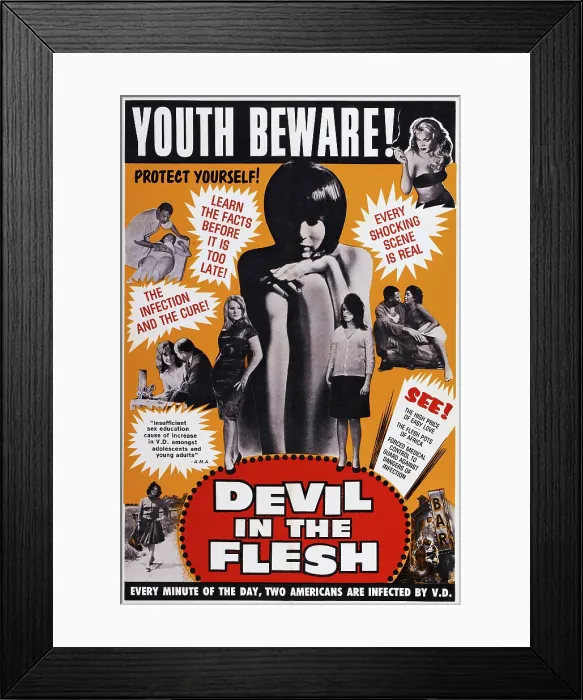 Framed Print : DEVIL IN THE FLESH, US poster art, 1967 Framed Print : DEVIL IN THE FLESH, US poster art, 1967