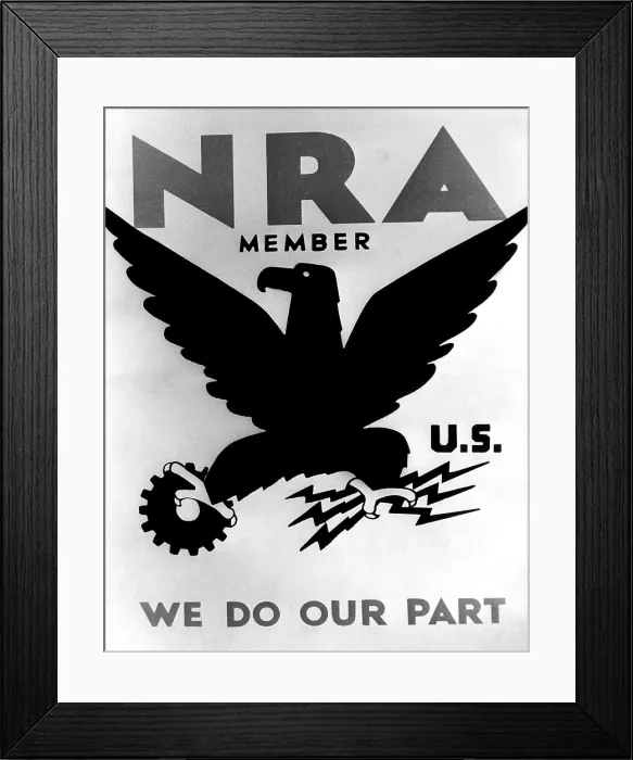 Framed Print : Poster for the National Recovery Administration (NRA). ca. 1930s. Courtesy: CSU Archives / Everett Collection