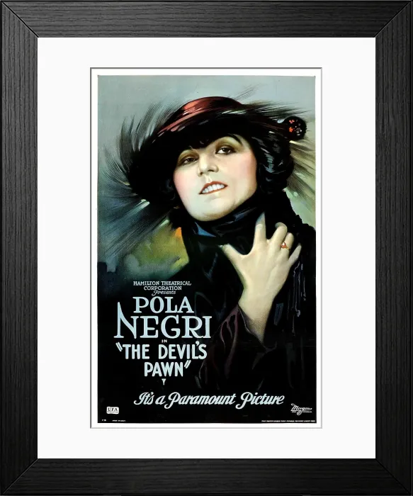 Framed Print : THE DEVIL'S PAWN (aka DER GELBE SCHEIN), Pola Negri, 1918 Framed Print : THE DEVIL'S PAWN (aka DER GELBE SCHEIN), Pola Negri, 1918