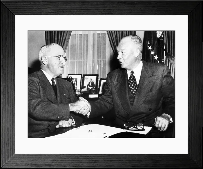 Framed Print : President Harry Truman meets with President elect Dwight Eisenhower after the November elections. Nov. 18, 1952. (CSU_ALPHA_275) CSU Archives / Everett Collection