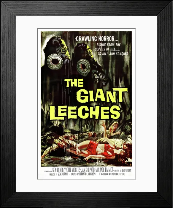 Framed Print : ATTACK OF THE GIANT LEECHES (aka THE GIANT LEECHES), poster, 1959 Framed Print : ATTACK OF THE GIANT LEECHES (aka THE GIANT LEECHES), poster, 1959