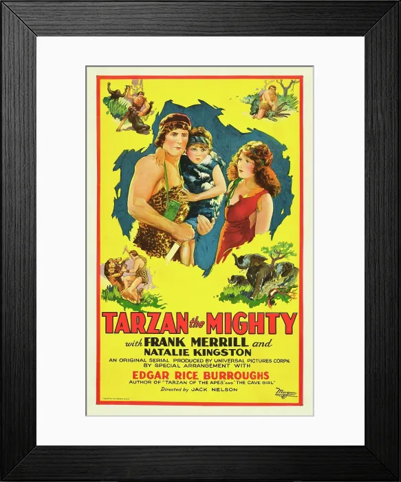 Framed Print : TARZAN THE MIGHTY, Frank Merrill, Bobby Nelson, Natalie Kingston, 1928