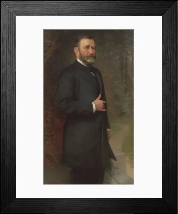 Framed Print : Ulysses Grant, 18th President of the United States, held office from 1869-1877. Thomas Le Clear painted this portrait after Grant left the presidency, c. 1880 Framed Print : Ulysses Grant, 18th President of the United States, held office from 1869-1877. Thomas Le Clear painted this portrait after Grant left the presidency, c. 1880