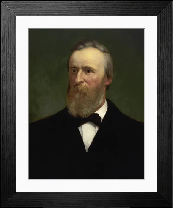 Framed Print : Rutherford Hayes, 18th President of the United States, serving from 1877 to 1881. Rutherford B
