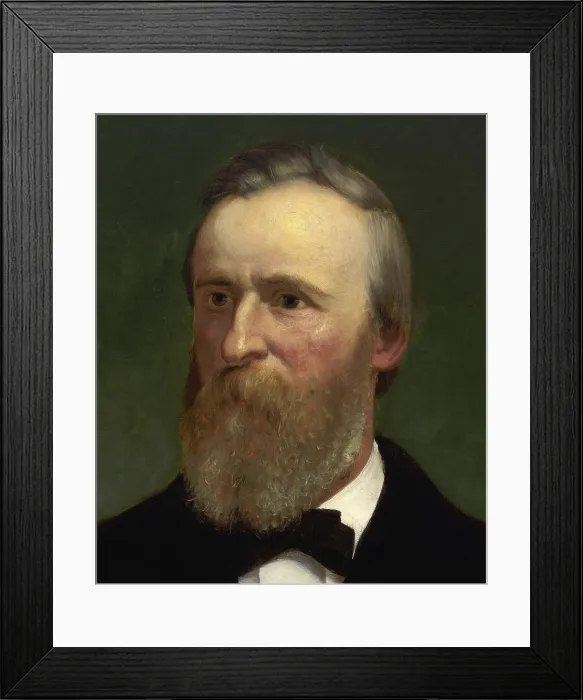 Framed Print : Rutherford Hayes, 18th President of the United States, serving from 1877 to 1881. Rutherford B