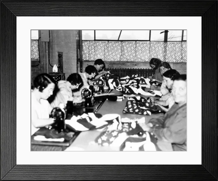Framed Print : WPA Seamstresses making flags, Grand Rapids, Michigan, 1937.. Courtesy: CSU Archives  /  Everett Collection