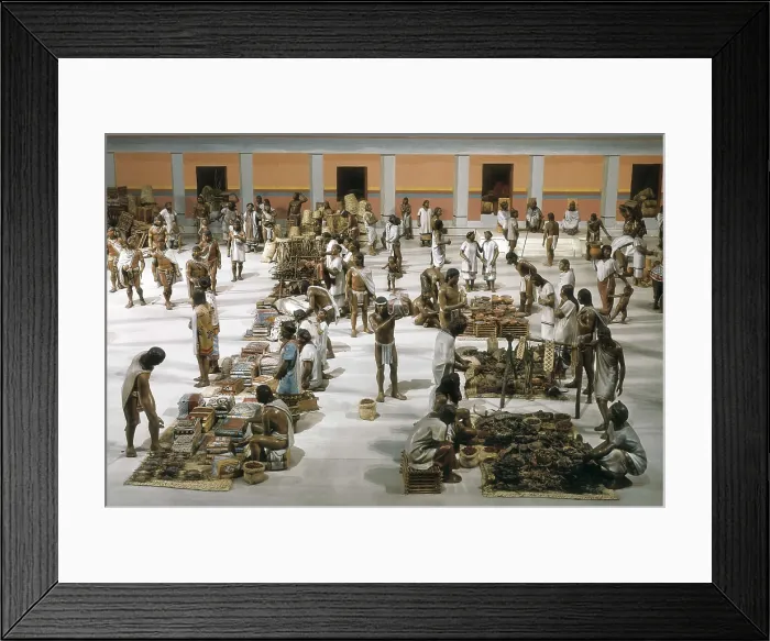Framed Print : Aztec Empire. Tlateloclo market. Scale model. Sculpture. MEXICO. Mexico City. National Museum of Anthropology. AISA / Everett Collection**US SALES ONLY**