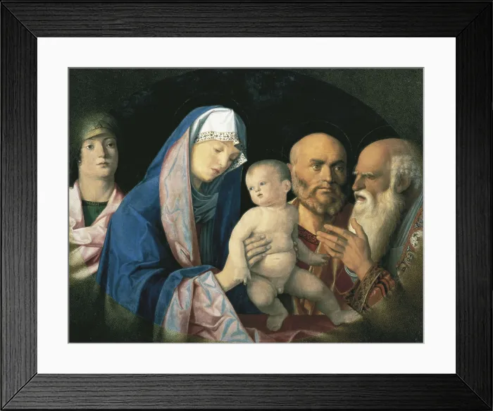 Framed Print : BELLINI, Giovanni (1430-1516). The Presentation of Jesus in the Temple. 1490s. Oval panel. Renaissance art. Quattrocento. Venetian school. Oil on canvas. AUSTRIA. Vienna Framed Print : BELLINI, Giovanni (1430-1516). The Presentation of Jesus in the Temple. 1490s. Oval panel. Renaissance art. Quattrocento. Venetian school. Oil on canvas. AUSTRIA. Vienna