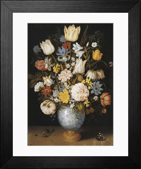 Framed Print : BOSSCHAERT, Ambrosius (1573-1621). Bouquet of Flowers (Blumenstrauss). 1609. Flemish art. Oil on wood. AUSTRIA. Vienna. Kunsthistorisches Museum Vienna (Museum of Art History) Framed Print : BOSSCHAERT, Ambrosius (1573-1621). Bouquet of Flowers (Blumenstrauss). 1609. Flemish art. Oil on wood. AUSTRIA. Vienna. Kunsthistorisches Museum Vienna (Museum of Art History)