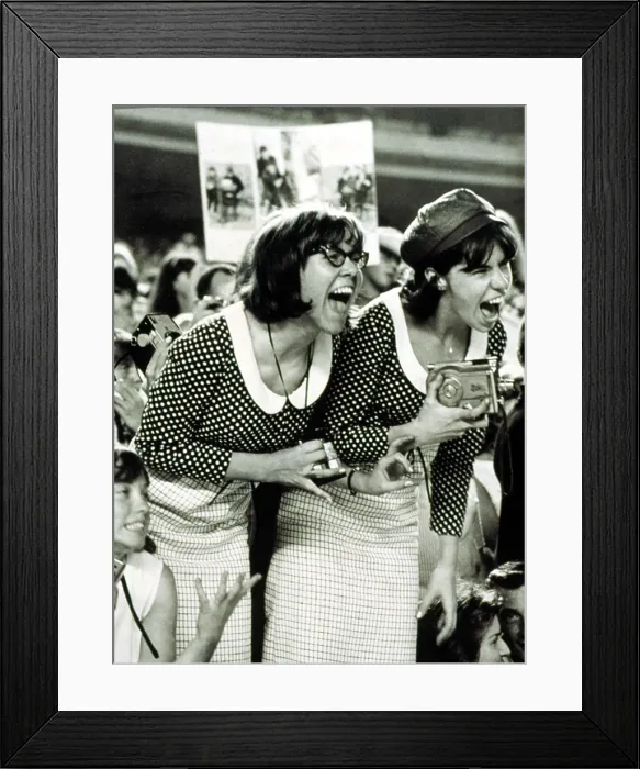 Framed Print : BEATLES FANS scream at a concert at Shea Stadium, NY, 8 / 15 / 65, displaying what is called, 'Beatlemania.'. Courtesy: CSU Archives / Everett Collection Framed Print : BEATLES FANS scream at a concert at Shea Stadium, NY, 8 / 15 / 65, displaying what is called, 'Beatlemania.'. Courtesy: CSU Archives / Everett Collection