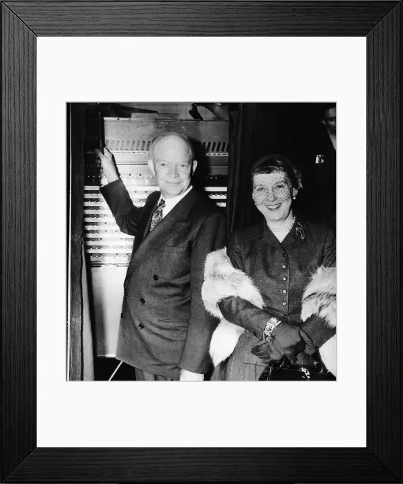 Framed Print : Republican Presidential nominee, General Dwight Eisenhower, with his wife Mamie, voting in the 1952 election. (CSU_ALPHA_287) CSU Archives / Everett Collection Framed Print : Republican Presidential nominee, General Dwight Eisenhower, with his wife Mamie, voting in the 1952 election. (CSU_ALPHA_287) CSU Archives / Everett Collection