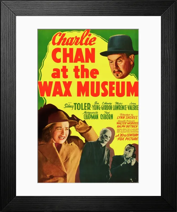 Framed Print : CHARLIE CHAN AT THE WAX MUSEUM, Sidney Toler (top right), Joan Valerie, Marc Lawrence, 1940, TM and Copyright 20th Century Fox Film Corp