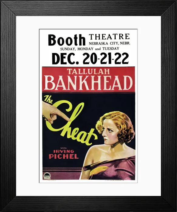 Framed Print : THE CHEAT, US poster, Tallulah Bankhead, 1931