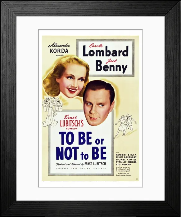 Framed Print : TO BE OR NOT TO BE, US poster art, from left: Carole Lombard, Jack Benny, 1942 Framed Print : TO BE OR NOT TO BE, US poster art, from left: Carole Lombard, Jack Benny, 1942