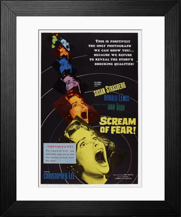 Framed Print : SCREAM OF FEAR, (aka TASTE OF FEAR), Susan Strasberg, 1961 Framed Print : SCREAM OF FEAR, (aka TASTE OF FEAR), Susan Strasberg, 1961