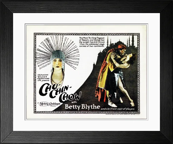 Framed Print : CHU-CHIN-CHOW, from left, Herbert Langley, Betty Blythe, 1923