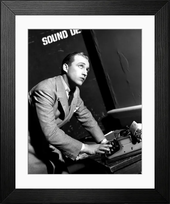 Framed Print : Bing Crosby on the set of LEARN TO CROON, 1933 Framed Print : Bing Crosby on the set of LEARN TO CROON, 1933