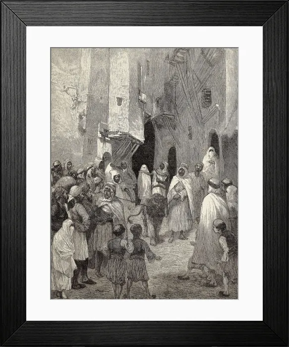 Framed Print : Algeria (1887). Algiers. Domesticated lion. Image from 'The Illustrated London News'. Etching. AISA / Everett Collection**US SALES ONLY** Framed Print : Algeria (1887). Algiers. Domesticated lion. Image from 'The Illustrated London News'. Etching. AISA / Everett Collection**US SALES ONLY**