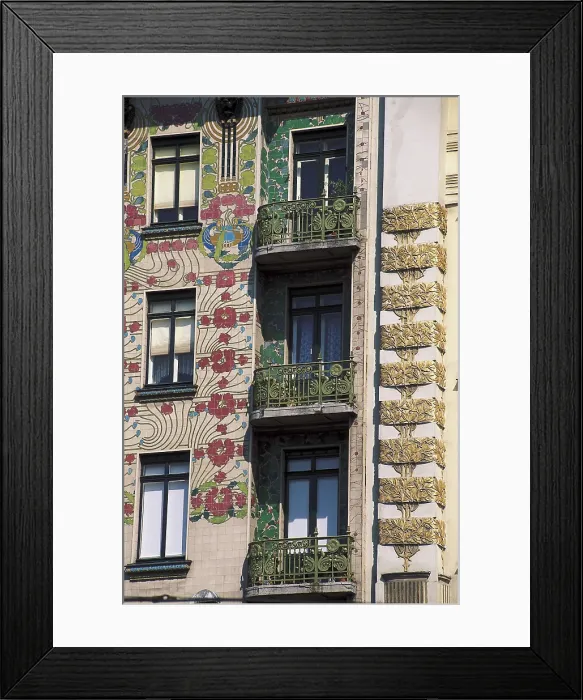 Framed Print : MOSER, Koloman (1868-1918); WAGNER, Otto (1841-1918). Majolica House. 1898-1899. AUSTRIA. VIENNA. Vienna. Jugendstil. Architecture. AISA / Everett Collection**US SALES ONLY**