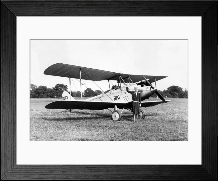 Framed Print : Amelia Earhart shown with plane she purchased from Lady Heath of England, Briarcliff, New York, 1928. Courtesy: CSU Archives  /  Everett Collection