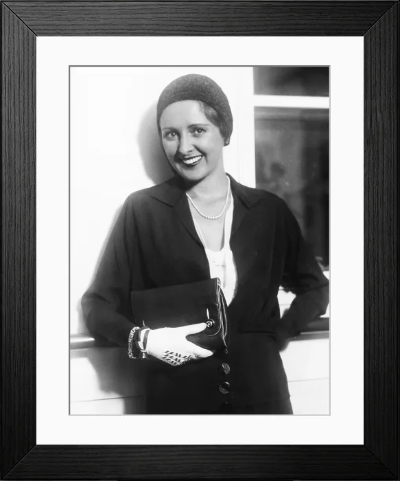Framed Print : Billie Dove, sailing for Europe on the S.S. Bremen, August 1930