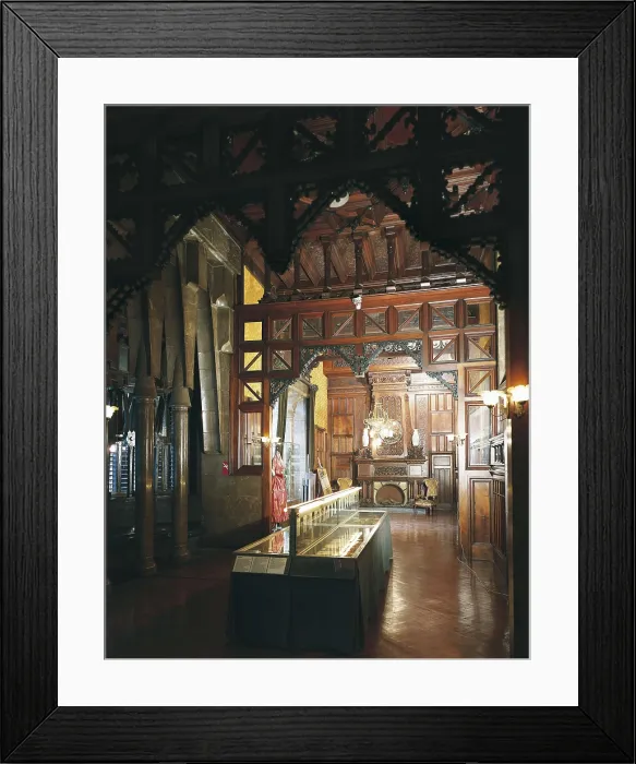 Framed Print : GAUDI i CORNET, Antoni (1852-1926). Guell Palace. 1885-1890. SPAIN. Barcelona. Gell Palace. Great hall from the first floor. Modernism. Architecture