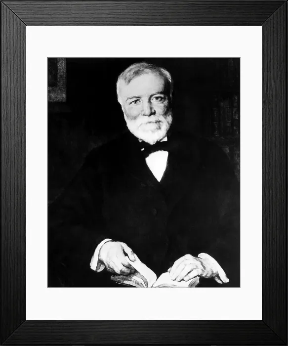 Framed Print : Andrew Carnegie (1835-1919), portrait by Luis Mora. Courtesy: CSU Archives / Everett Collection