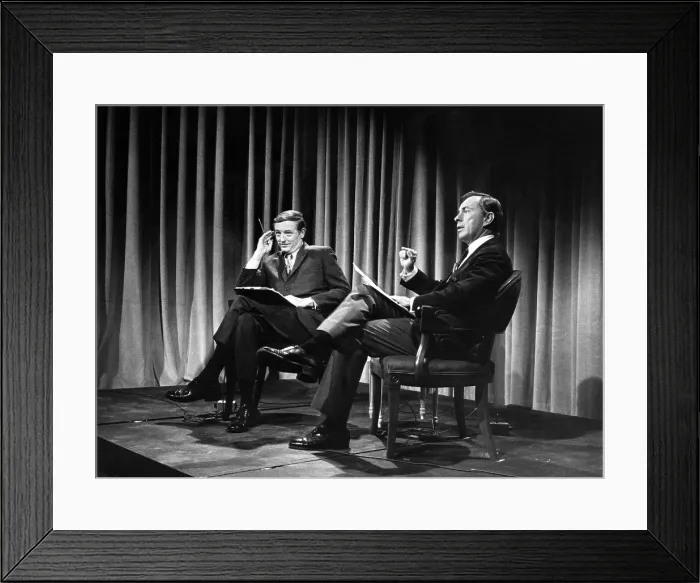 Framed Print : ELECTION NIGHT, guest commentators William F. Buckley and Gore Vidal, October 15, 1968.. Courtesy: CSU Archives  /  Everett Collection