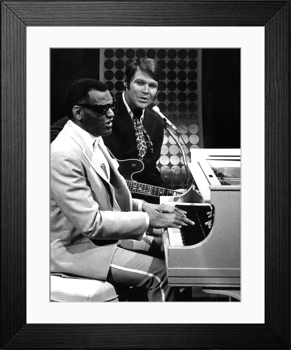 Framed Print : THE GLEN CAMPBELL GOODTIME HOUR, Ray Charles, Glen Campbell, 1969-72, aired 4 / 9 / 1969. Courtesy: CSU Archives / Everett Collection Framed Print : THE GLEN CAMPBELL GOODTIME HOUR, Ray Charles, Glen Campbell, 1969-72, aired 4 / 9 / 1969. Courtesy: CSU Archives / Everett Collection