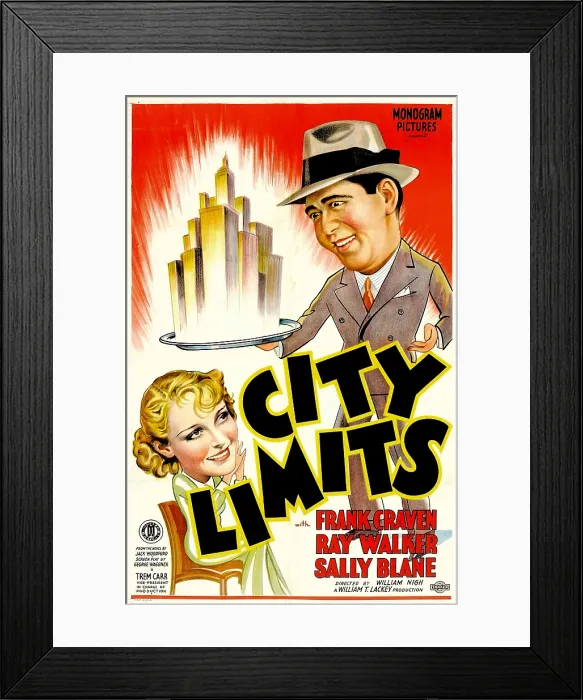 Framed Print : CITY LIMITS, from left: Sally Blane, Ray Walker, 1934