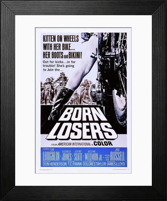 Framed Print : BORN LOSERS, (aka THE BORN LOSERS), US poster, 1967 Framed Print : BORN LOSERS, (aka THE BORN LOSERS), US poster, 1967