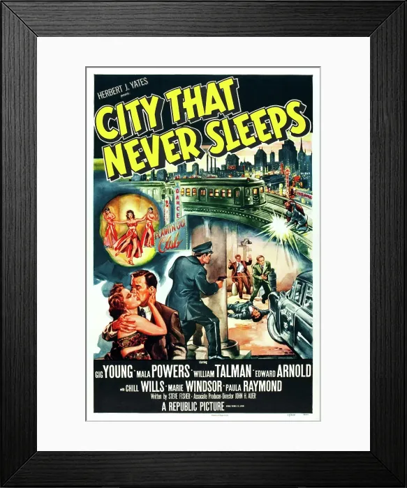 Framed Print : CITY THAT NEVER SLEEPS, 1953