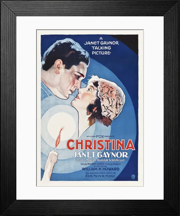 Framed Print : CHRISTINA, from left: Charles Morton, Janet Gaynor, 1929, TM and Copyright 20th Century Fox Film Corp. All rights reserved. / courtesy Everett Collection