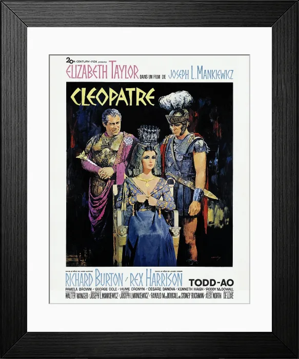 Framed Print : CLEOPATRA, (aka CLEOPATRE), French poster art, from left: Rex Harrison, Elizabeth Taylor, Richard Burton, 1963, TM and Copyright 20th Century Fox Film Corp Framed Print : CLEOPATRA, (aka CLEOPATRE), French poster art, from left: Rex Harrison, Elizabeth Taylor, Richard Burton, 1963, TM and Copyright 20th Century Fox Film Corp